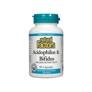 Acidophilus & Bifidus 5 Billion Active Cells / Ацидофилус бифидус, 5 милиарда активни пробиотици, 90 капсули