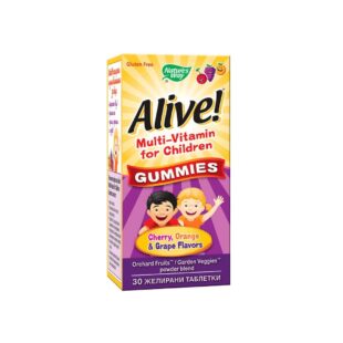 Мултивитамини за деца Алайв - Alive! Multi-Vitamin for Children Gummies, 30 желирани таблетки