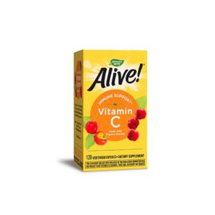 Витамин С от ацерола organic Алайв - Alive! Vitamin C Immune Support, 120 капсули