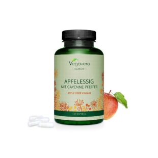 Apfelssig mit Cayenne Pfeffer - Ябълков оцет + лют червен пипер, 120 капсули