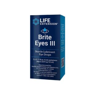 Brite Eyes III  - Стерилен овлажняващ разтвор за сухи и раздразнени очи, 2 флакона, 5 ml