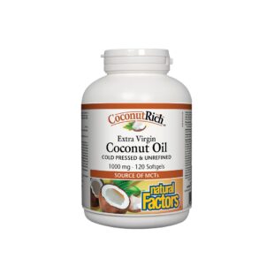 Кокосово масло - CoconutRich™ Coconut Oil Extra Virgin, 1000 mg x 120 софтгел капсули