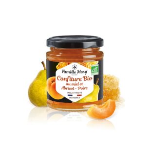 Био конфитюр от кайсии и круши с мед, 220 g