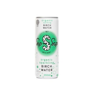 Детоксикация и тонус - Био брезов сок с вкус на мента (газиран), 250 ml