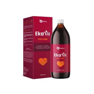Течен витамин с билкови екстракти за здраво сърце - EkaVit, 1 литър, 20 дози
