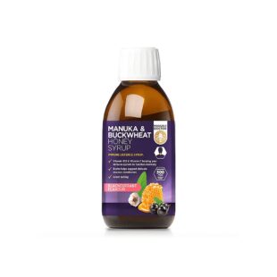 Имунитет - Сироп с мед от манука (300 MGO) и елда, 200 ml сироп, с вкус на касис