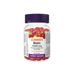 Коса и кожа - Биотин, 10000 µg х 30 желирани таблетки, с вкус на нар
