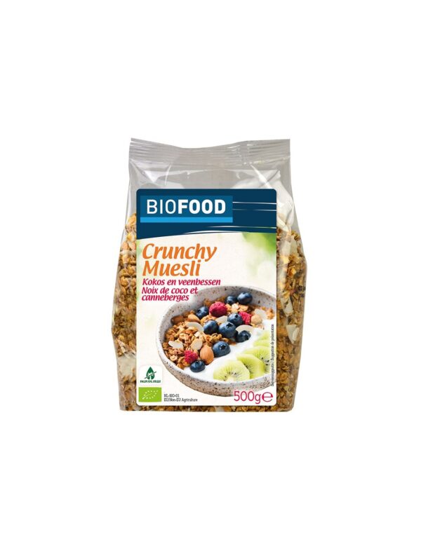 Мюсли с кокос и червени боровинки, БИО, 500 g