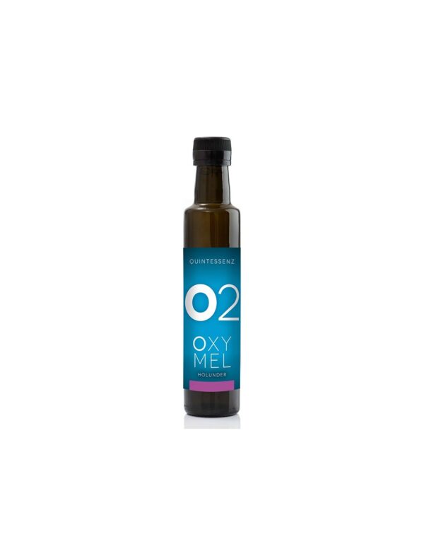 Био сок от бъз с джинджифил и куркума Oxymel O2 - За имунитета, чернодробното и стомашното здраве, 250 ml