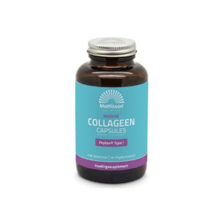 Рибен колаген (тип 1) с витамин С и хиалуронова киселина - Marine Collagen Peptan, 180 капсули