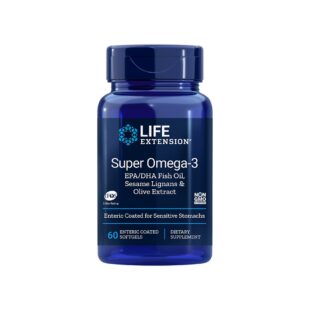 Super Omega-3 / Омега-3 от риба с добавени Лигнан от сусам и Маслина х 60 стомашно-устойчиви софтгел капсули