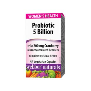 Probiotic Women`s Health/ Пробиотик за жени 5 щама, 5 млрд. активни пробиотици + Червена боровинка х 45 капсули