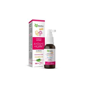 Грижа за костите - Витамини А + D3 + E + K2, 30 ml, орален спрей, 180 дози