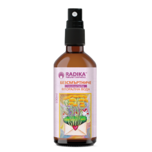 ФЛОРАЛНА ВОДА от БЕЗСМЪРТНИЧЕ, тъмен стъклен флакон със спрей, Radika, 100ml