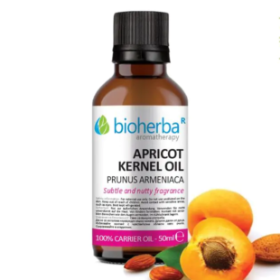 Базово масло от Кайсиеви ядки (Apricot Kernel oil), Bioherba, 50 мл