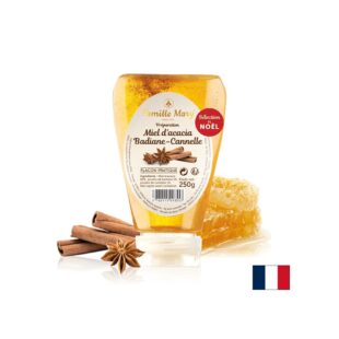 Акациев мед със звездовиден анасон и канела - Miel d'acacia Badiane – Cannelle, 250 g