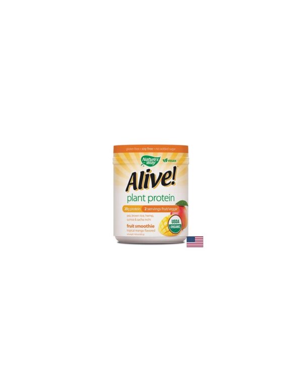 Alive! plant protein/ Алайв! растителен протеин /с вкус на тропическо манго/ x 420 g