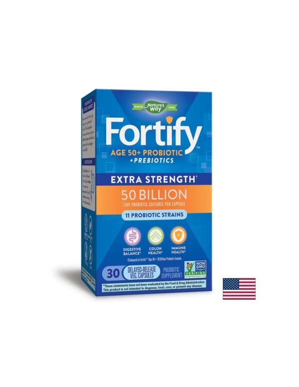 Fortify™ Extra Strenght Probiotic 50+/ Фортифай™ 50+ , 11 щама, 50 млрд. активни пробиотици+пребиотици х 30 капсули