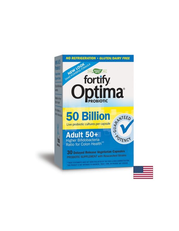Fortify™ Optima® Probiotic 50+/ Фортифай™ Оптима® 50+, 14 щама,  50 млрд. активни пробиотици х 30 капсули