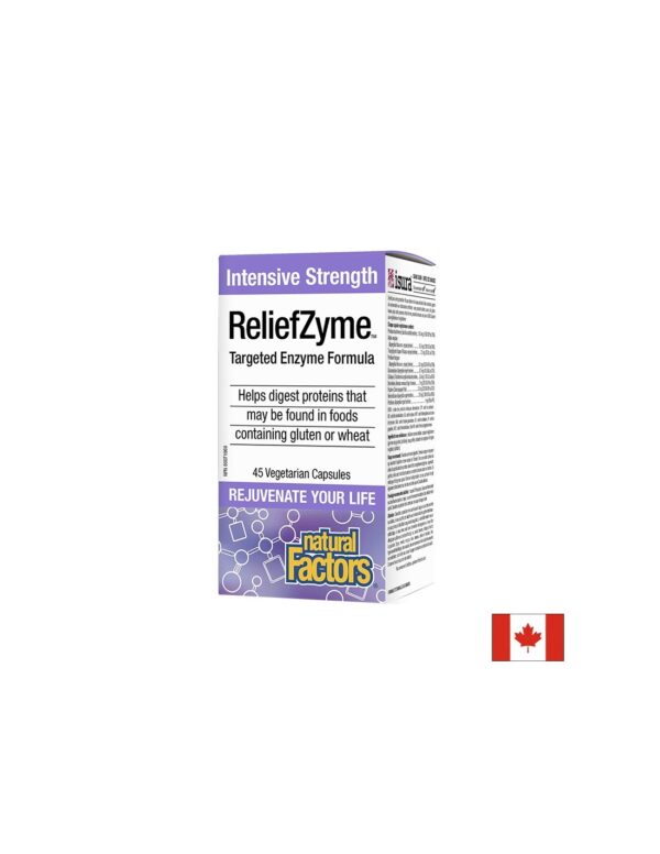 При непоносимост към глутен и млечни протеини - ReliefZyme™ - Храносмилателни ензими, 45 капсули