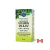 Витамин D3 250 IU + K2 30 µg Whole earth and sea® - За кости, имунитет и здрави кръвоносни съдове, 15 ml капки