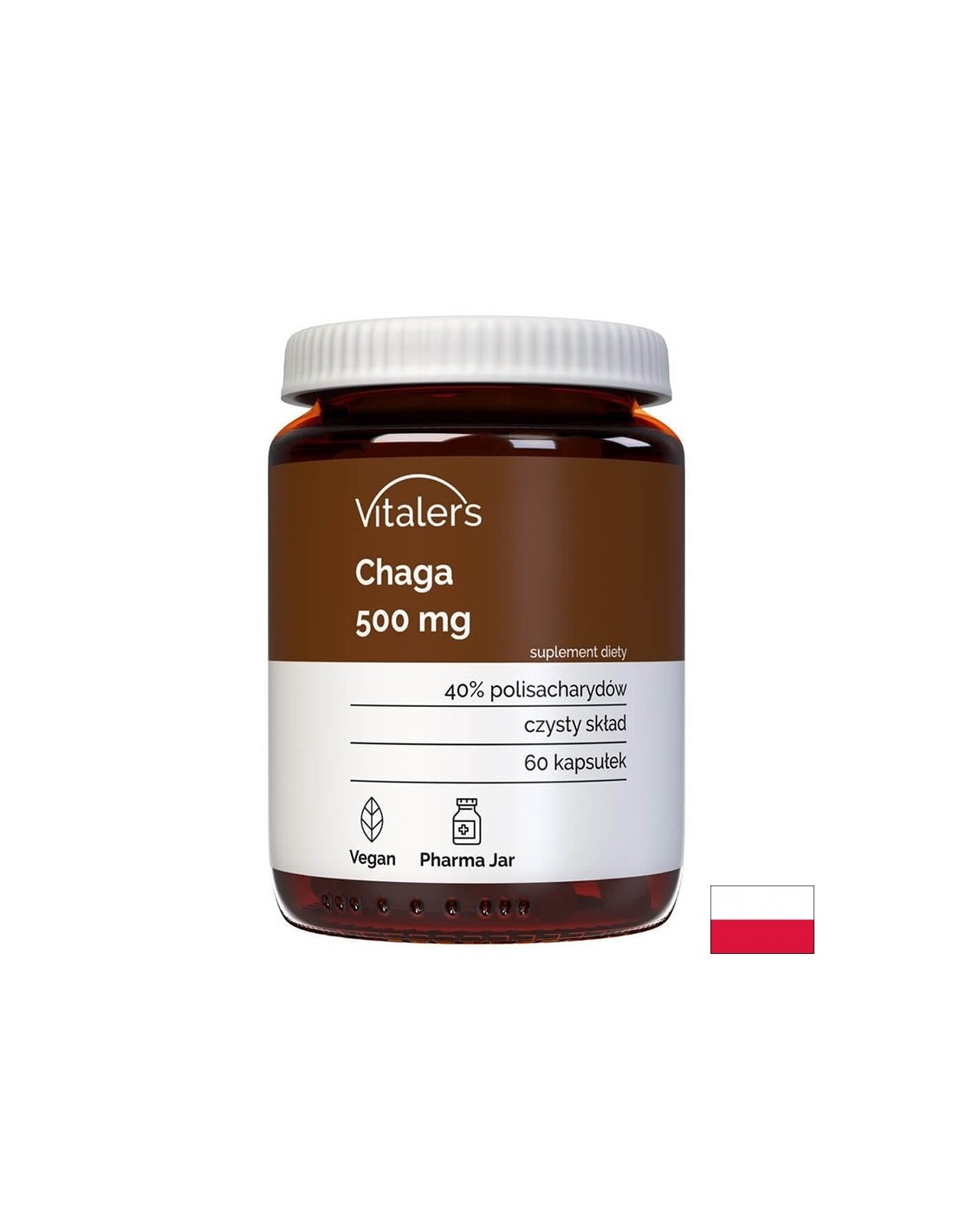 Чага – Имунитет и баланс на кръвната захар, 500 mg, 60 капсули