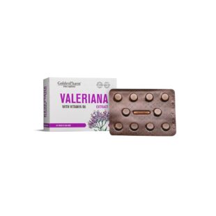 Валериана 60 mg + Витамин B6 1.5 mg – Спокойствие и баланс на нервната система, 50 таблетки