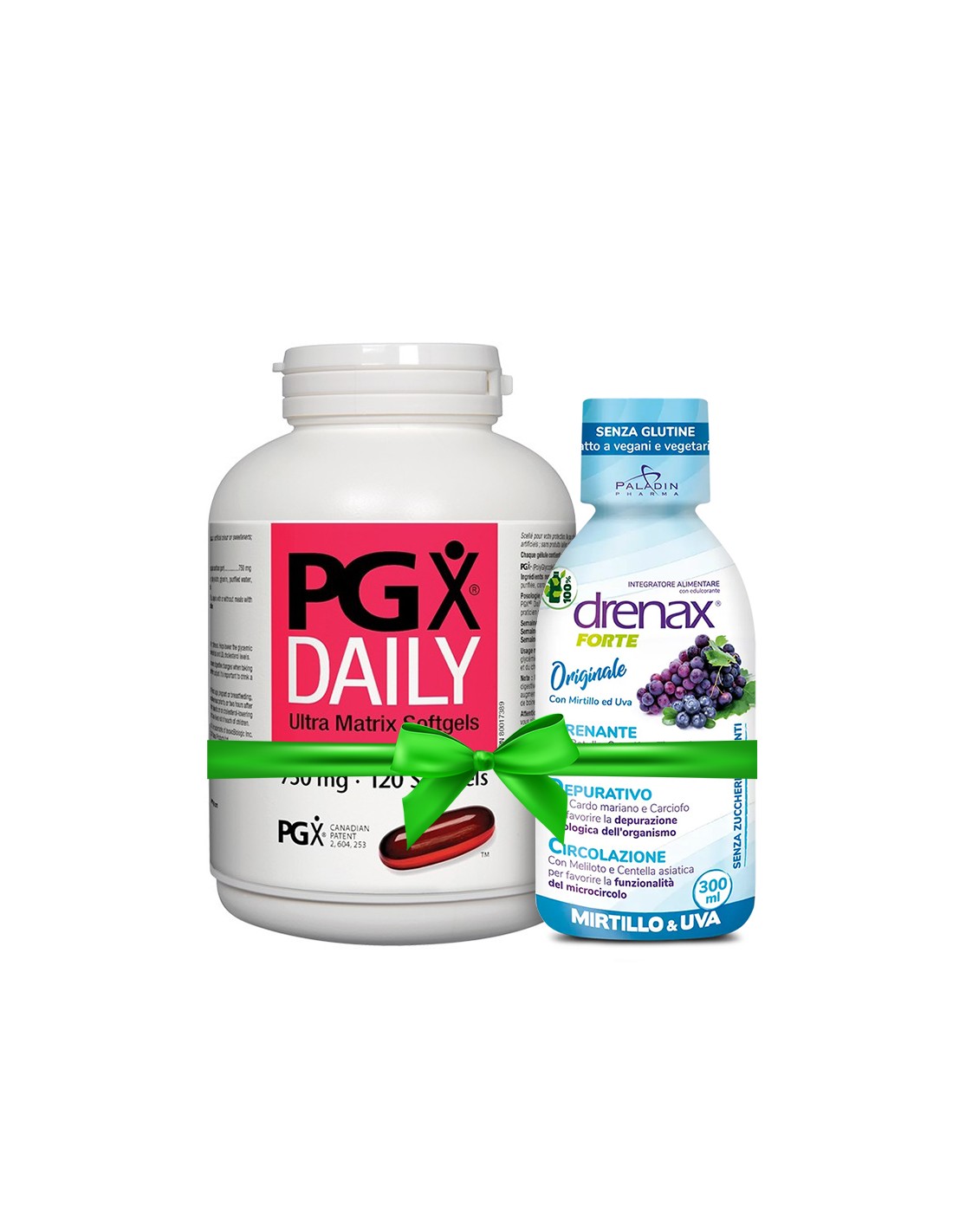 Промо пакет "Стройна фигура" - PGX® Daily Ultra Matrix 750 mg x 120 капсули + Диуретична формула Drenax Forte 300 ml, 10 дози