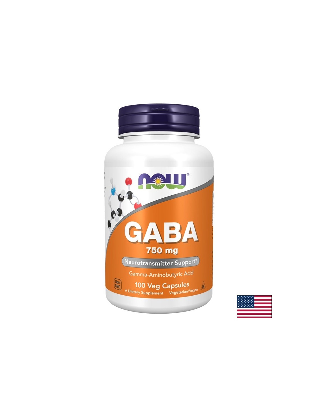 GABA – Спокойствие, релакс и емоционален баланс, 750 mg, 100 капсули