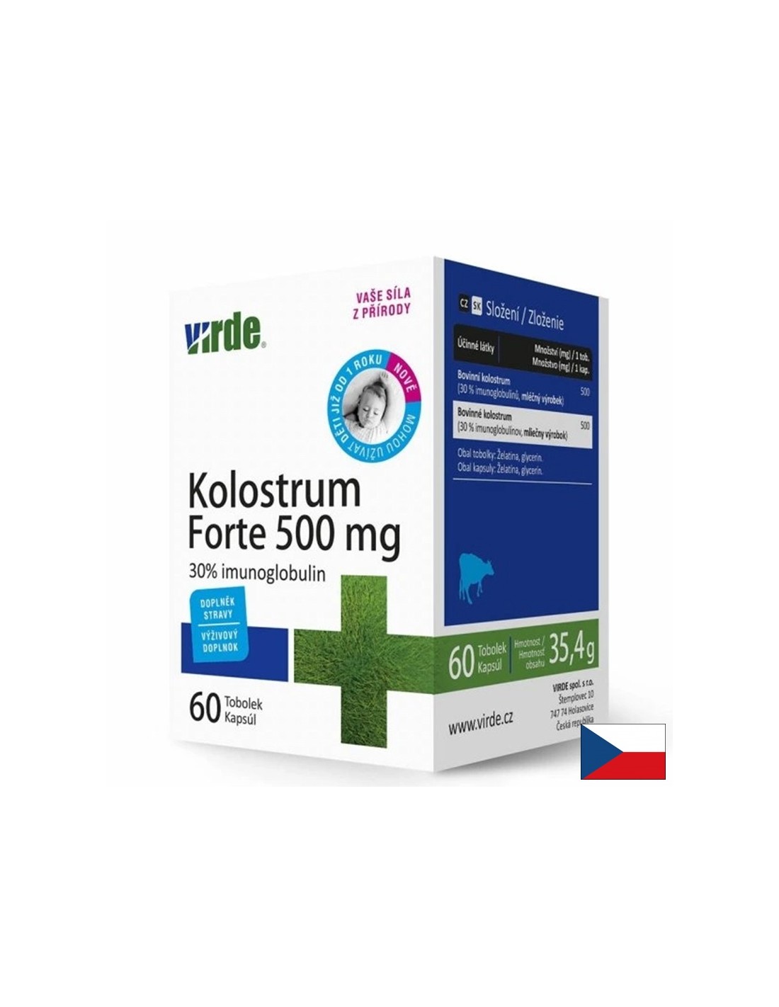 Говежда коластра – Имунна подкрепа за деца и възрастни, 500 mg, 60 капсули