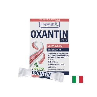 HMB 2000 mg + L-Карнитин 1000 mg + Зелен чай – Контрол на теглото и кето баланс, Oxantin Med Slim Keto Energy+, 15 сашета