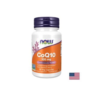 Коензим Q10 100 mg + Глог 400 mg – Поддържа сърцето и нормалното кръвно налягане, 30 капсули