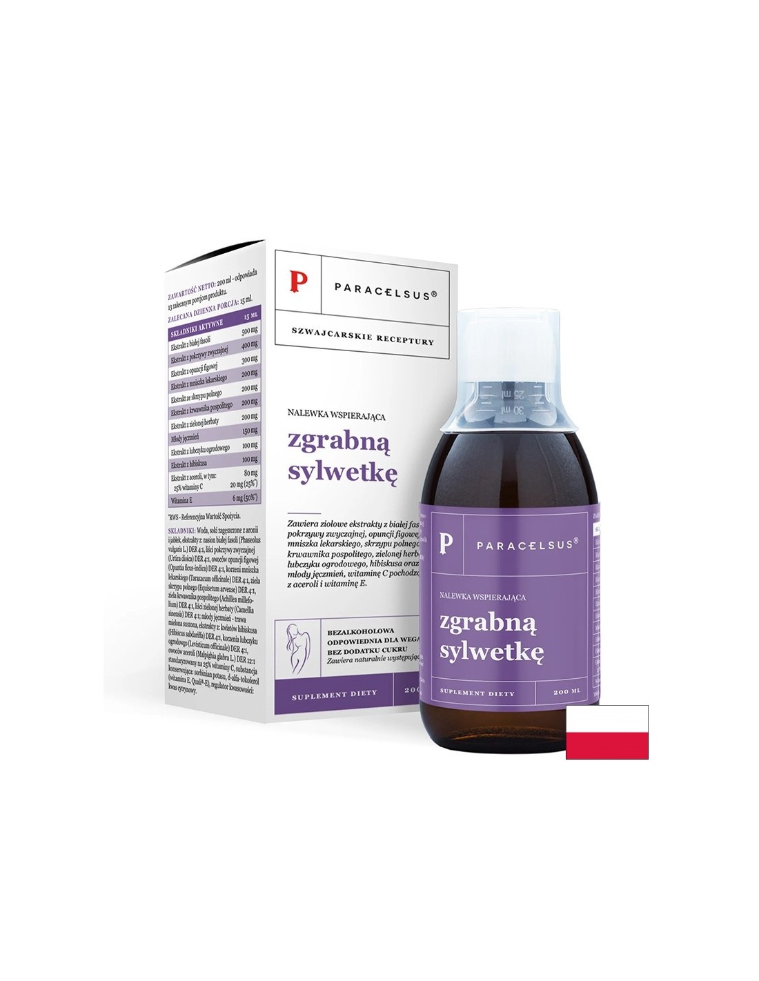 Тинктура за фин силует с билки и витамини - Paracelsus, 200 ml, 13 дози