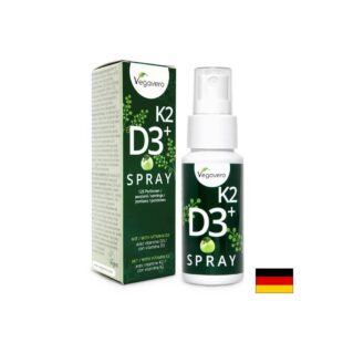 K2 + D3 Spray / Витамин К2 + D3 / Спрей за уста, 25 ml, 125 дози, 100% Vegan