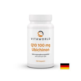 Коензим Q10 (убиквинон) – Енергия и сърдечна подкрепа, 100 mg, 100 капсули