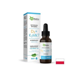 Кости и зъби - Витамин D3 (10 μg/400 IU) и K2 (15 μg), 30 ml капки