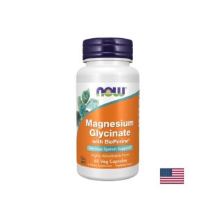 Магнезий (бисглицинат) 200 mg + BioPerine – Спокоен сън и устойчивост на стрес, 60 капсули