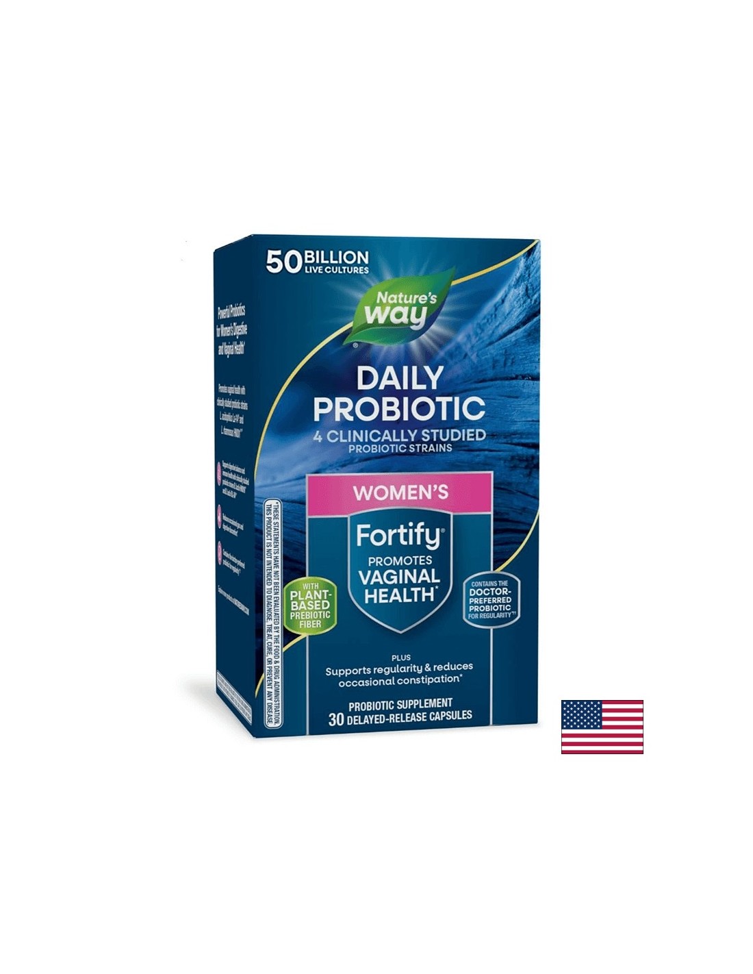 Пробиотик + пребиотици за жени – високо дозирани - Fortify Women‘s Probiotic, 50 млрд. активни пробиотици, 30 капсули