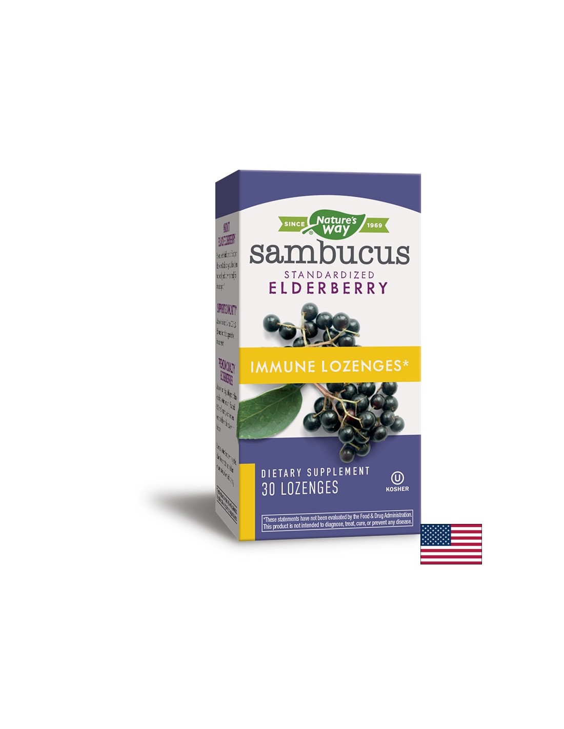 Самбукус с черен бъз, ехинацея, витамин С & цинк - Sambucus Immune Lozenges, 30 таблетки за смучене