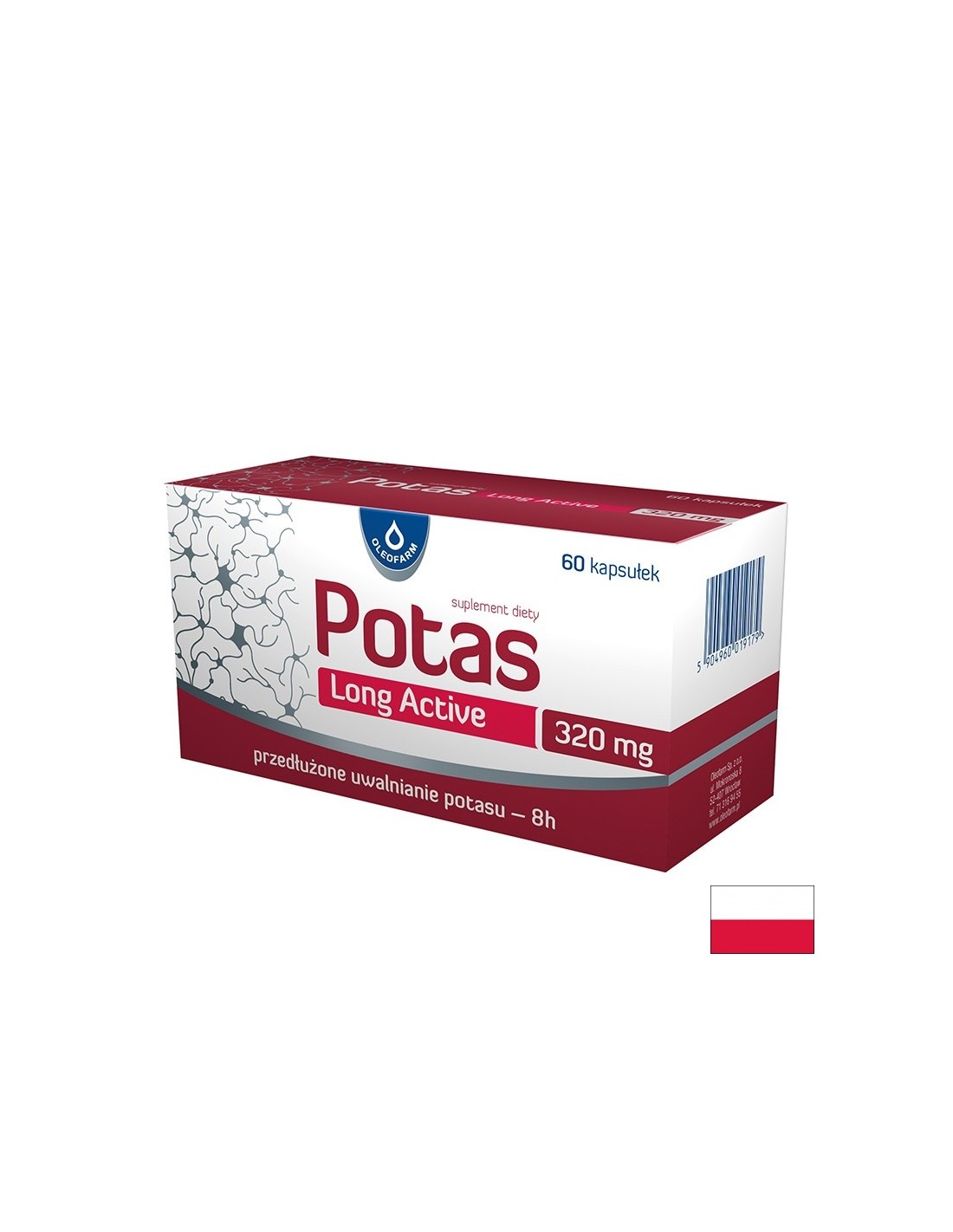 Калий – При крампи, мускулна умора и нарушения в сърдечния ритъм, 960 mg, 60 капсули с удължено освобождаване