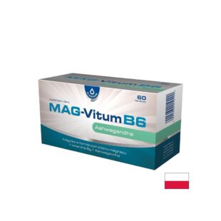 Магнезий 100 mg + Ашваганда 80 mg + Витамин B6 – При стрес, напрежение и умора, 60 таблетки