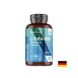 L-Теанин 400 mg + Черен пипер 8 mg – Спокойствие, концентрация и нервен баланс, 180 капсули