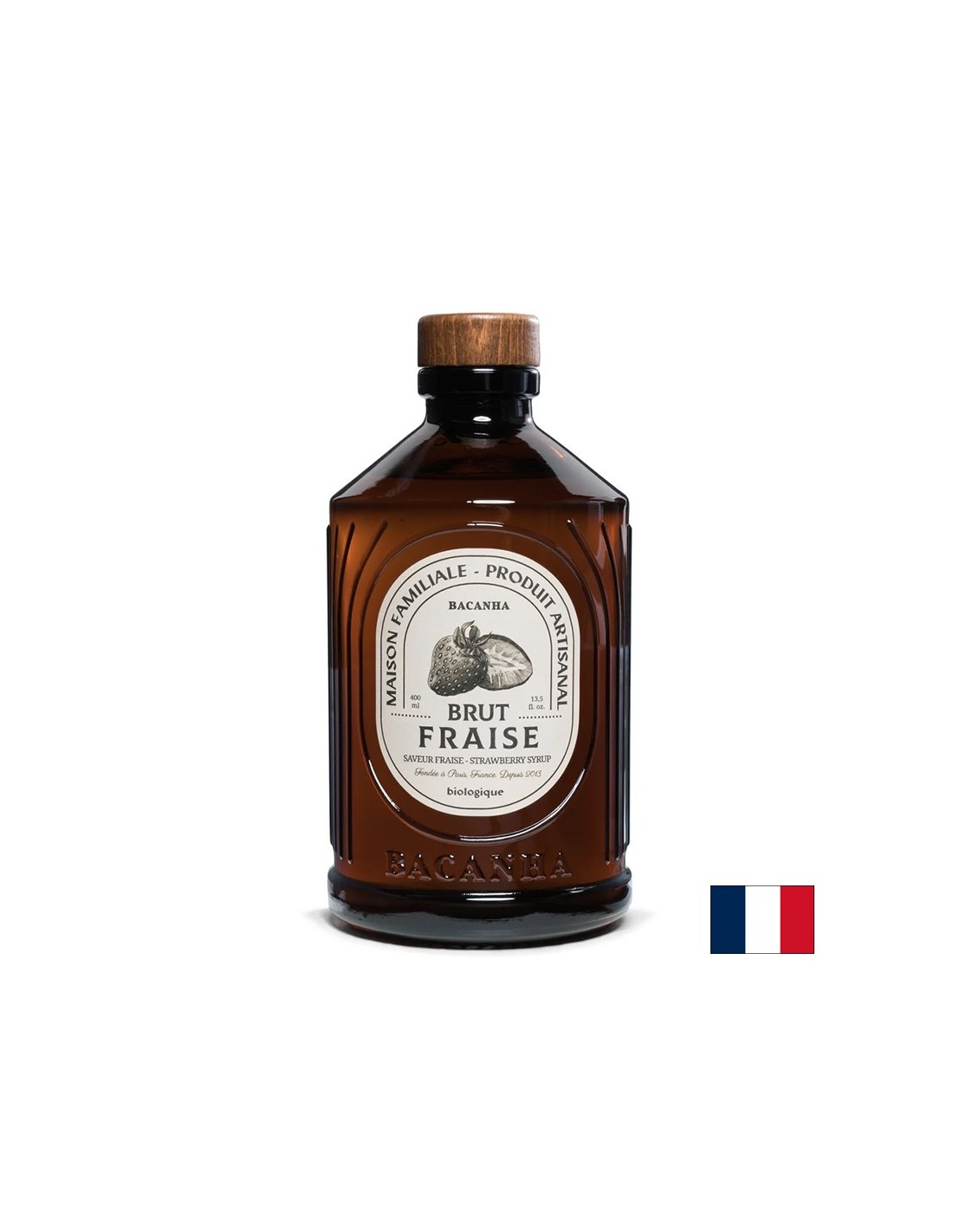 Сироп с ягоди – Френски сироп за коктейли, лимонади и десерти, Bacanha Brut Fraise, 400 ml