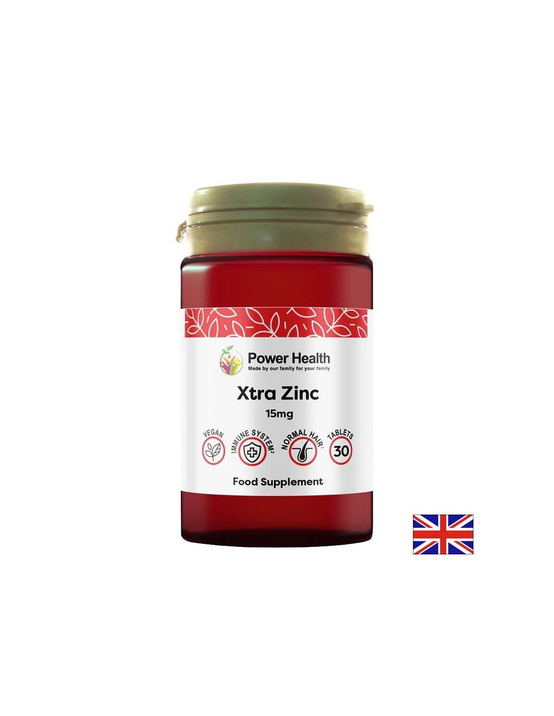 Xtra Zinc (Цинк цитрат) – Силен имунитет и здрава кожа, 15 mg, 30 таблетки