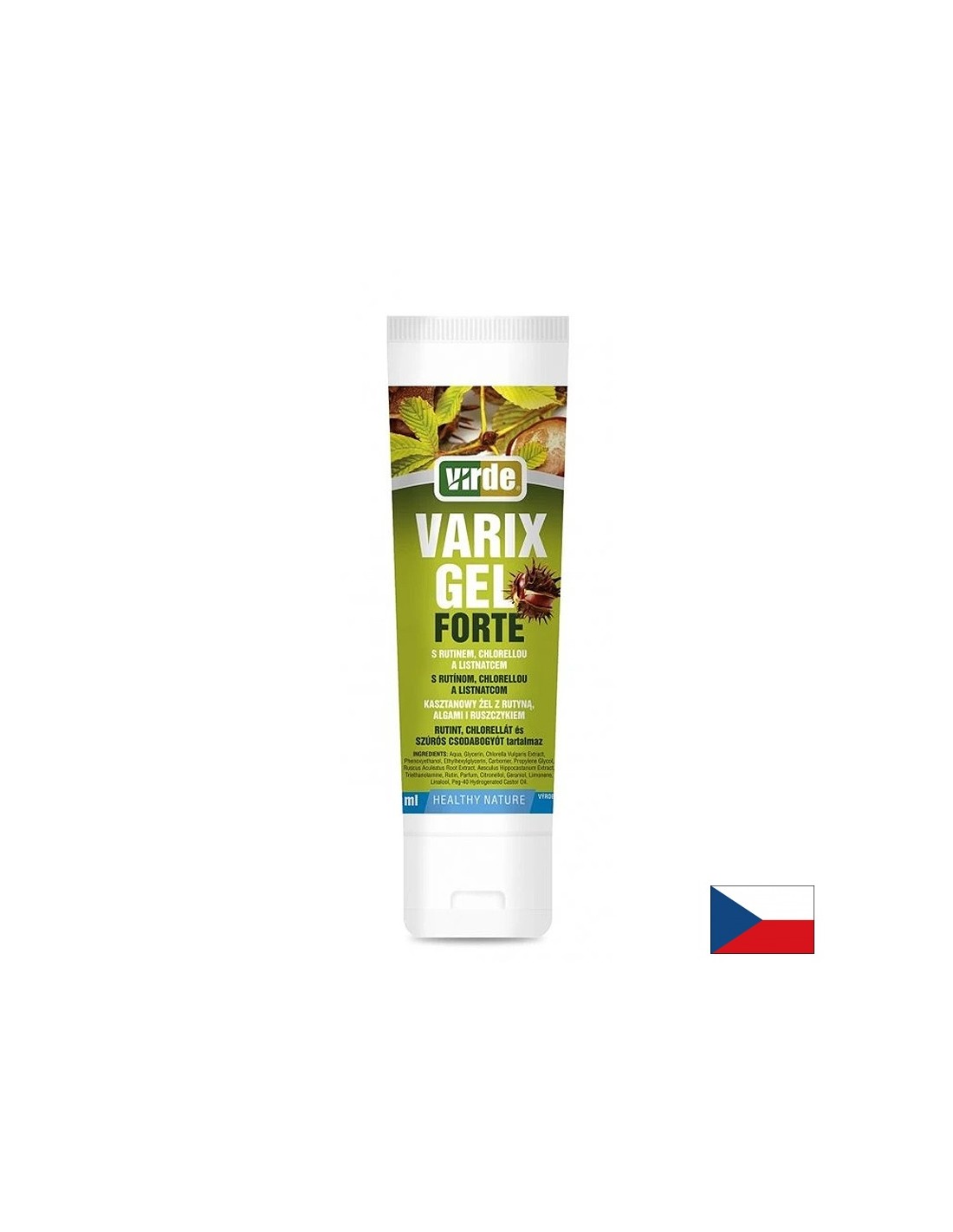 Varix Gel Forte с рутин, хлорела и бодлив залист – При разширени вени, 100 ml