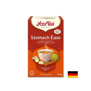 Yogi Tea Stomach Ease – аюрведичен чай за храносмилане с кардамон, копър и мента, БИО, 17 филтърни пакетчета