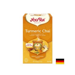Yogi Tea Turmeric Chai – златен чай с куркума, канела и джинджифил, БИО, 17 филтърни пакетчета