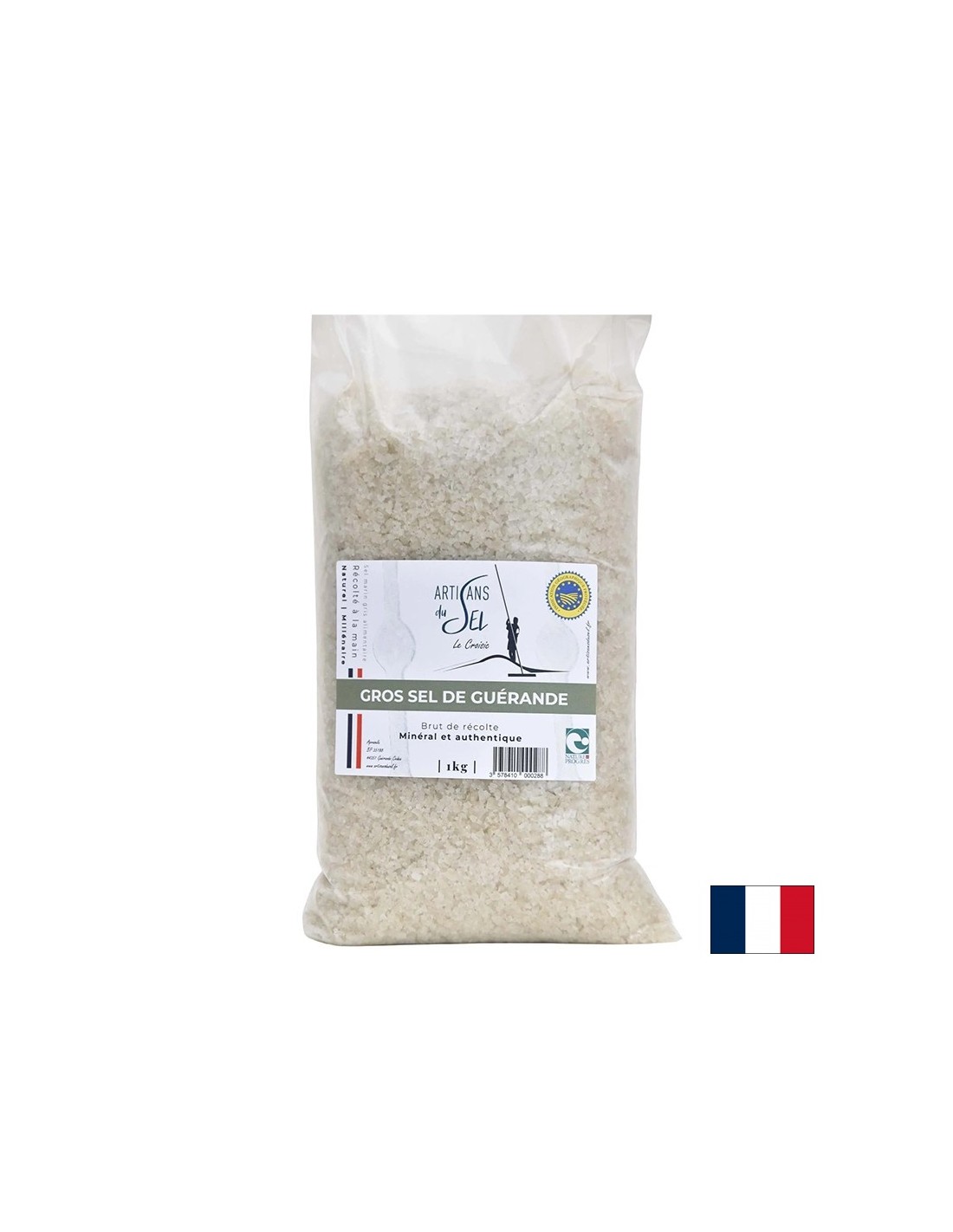 Едра морска сол от Геранд, нерафинирана, 1 kg
