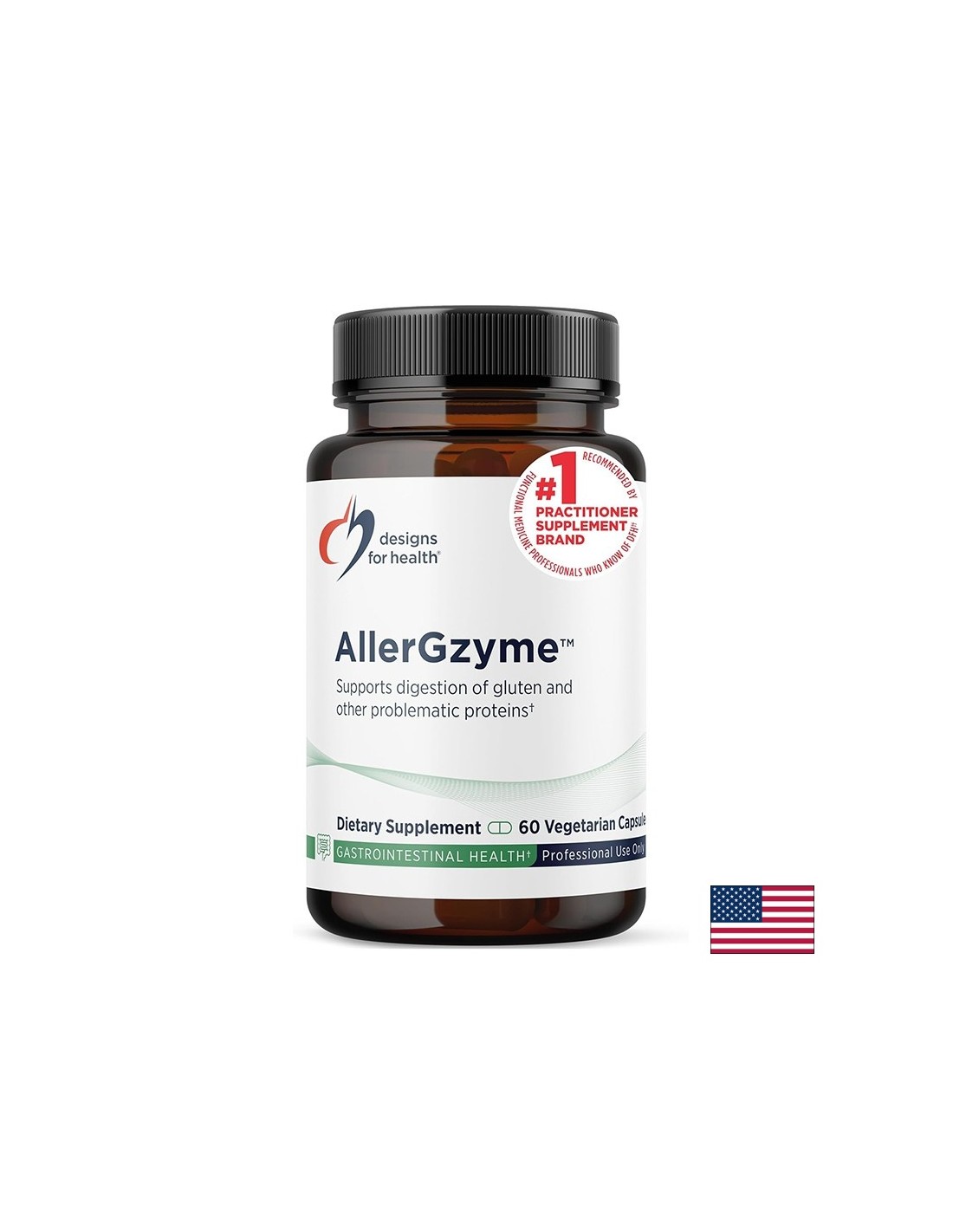 AllerGzyme – При подуване и непоносимост към храни, ензимна смес, 240 mg, 60 капсули