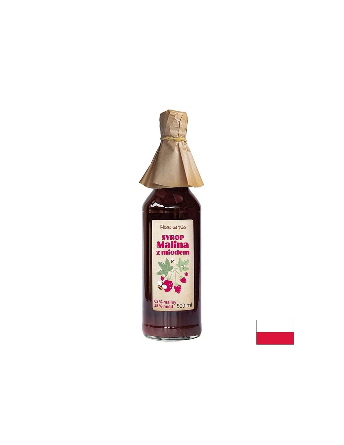 Малинов сироп с пчелен мед, 500 ml